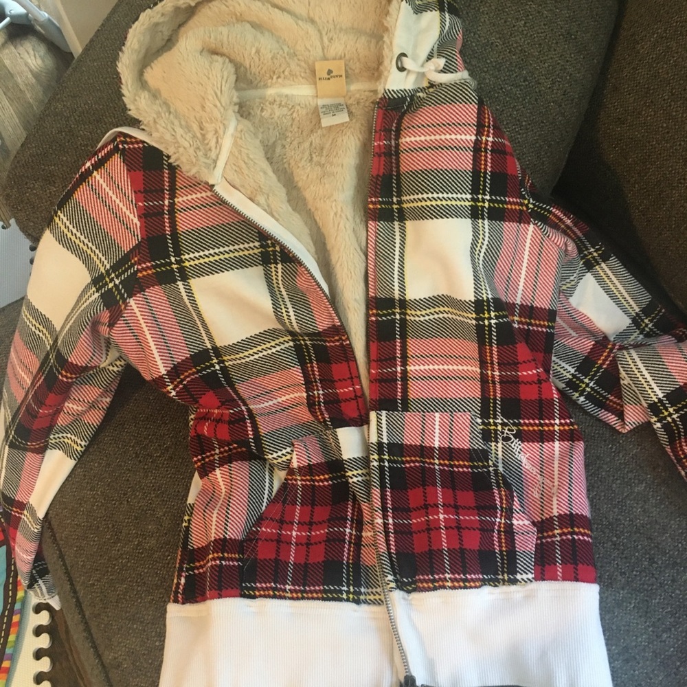 Billabong fleece-lined plaid zip up